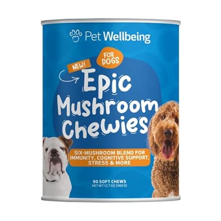 Pet Wellbeing Epic Mushroom Chewies for Dogs - Vet-Formul