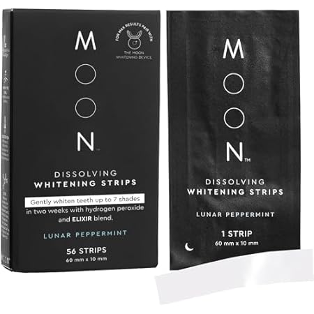 MOON Teeth Whitening Strips， 7 Shades Whiter in 2 Weeks，