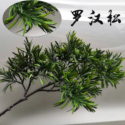 塑料枝条仿真树叶室外罗汉松树枝