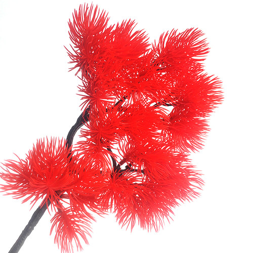 红色美人松塑料迎客松仿真松枝