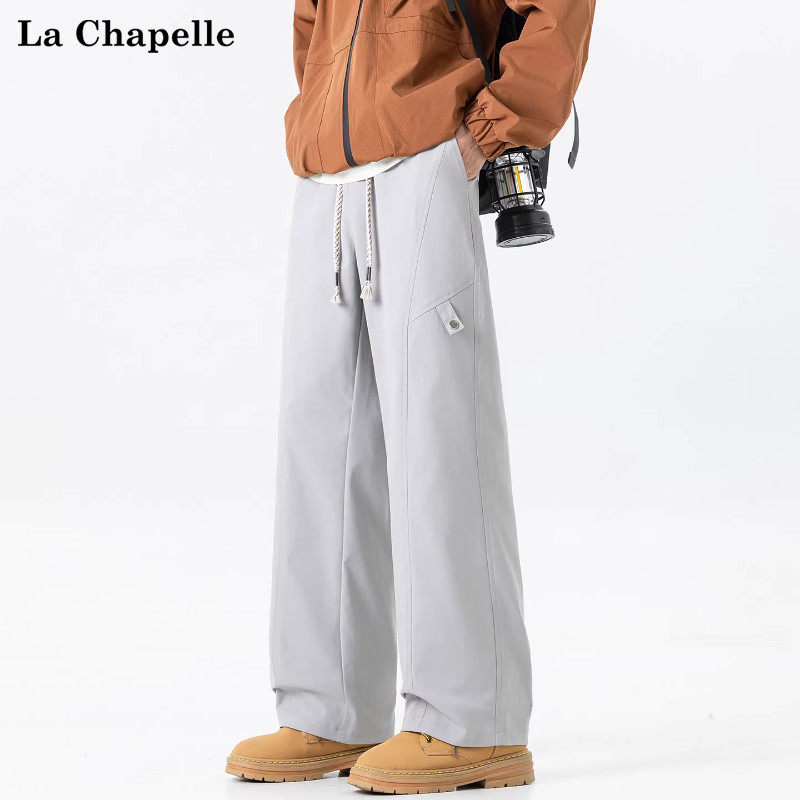 拉夏贝尔户外机能直筒休闲工装裤子男士春季新款宽松阔腿伞兵长裤,男装,休闲裤,淘宝优惠券,粉丝福利购,淘宝优惠卷
