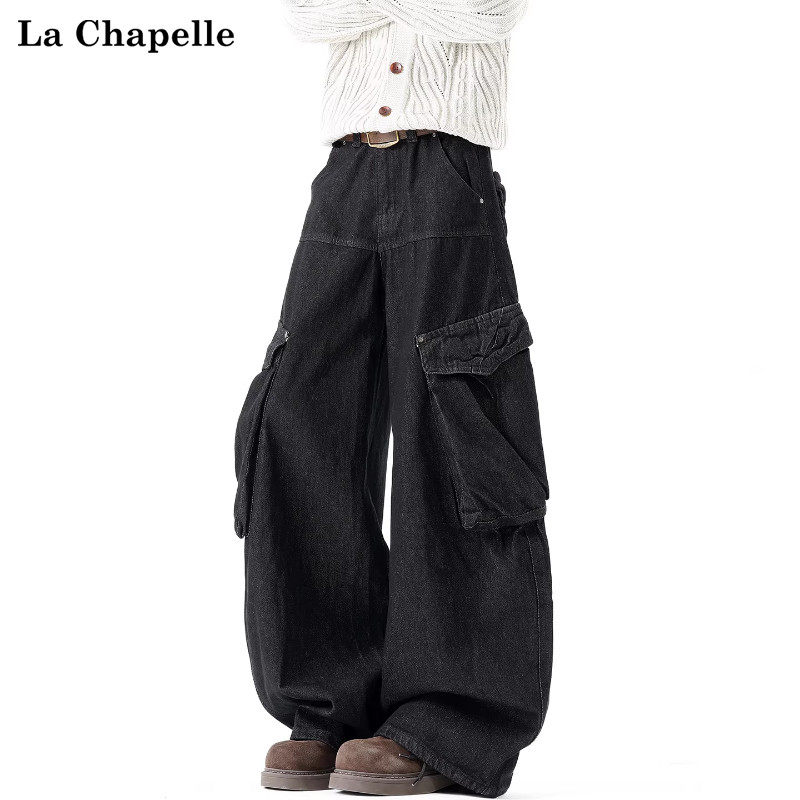 拉夏贝尔美式大口袋牛仔裤男士春季潮流新款痞帅重磅宽松弯刀长裤,男装,牛仔裤,淘宝优惠券,粉丝福利购,淘宝优惠卷