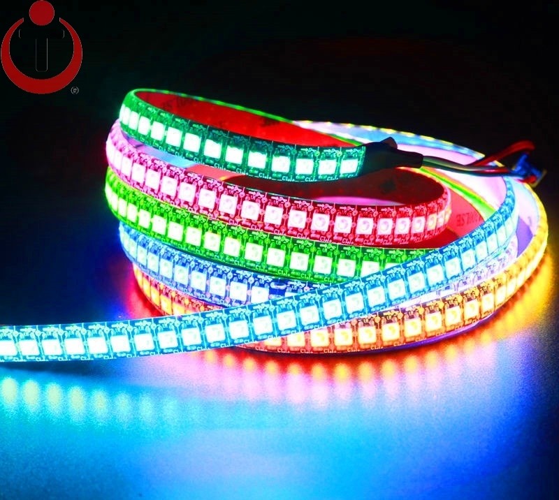 rgbww cct四合一灯珠七彩暖白光滴胶软灯带条12v电源景观照明