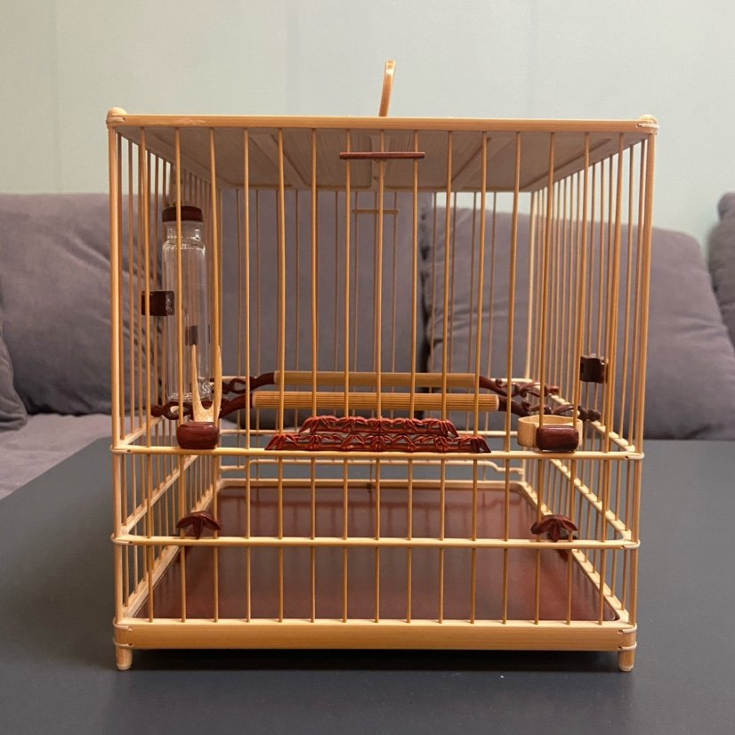 绣眼笼 竹笼 手工绣眼笼 方笼 南笼 板笼尺寸21乘21 杂鸟笼