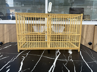 南京侯氏鸟绣眼等小型鸟双用洗澡笼全套特价 长34.5宽17.7总高21