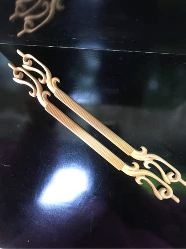 绣眼笼跳杠，双面青拉丝黄杨木云头跳棍总长21.3适合南笼亮笼板笼