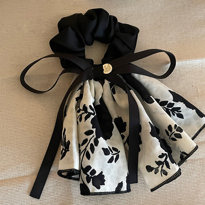 法式优雅花朵飘带蝴蝶结