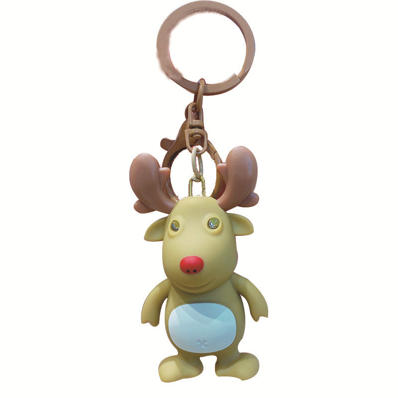 发光圣诞节钥匙扣挂件小礼品创意钥匙链挂饰公仔圣诞礼物批货