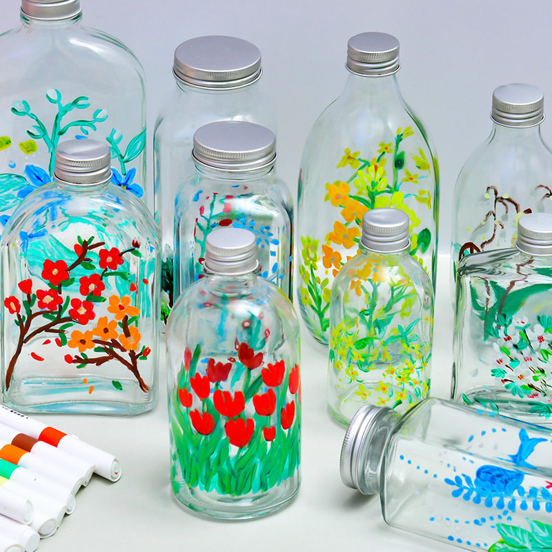 DIY手绘玻璃瓶儿童手工空瓶子材料包彩绘涂鸦漂流瓶幸运星花瓶,节庆用品/礼品,天气瓶/风暴瓶,淘宝优惠券,粉丝福利购,淘宝优惠卷