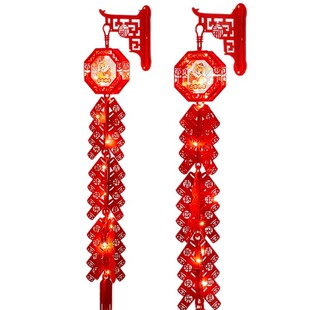 新年春节装饰挂件2026马年新款鞭炮福字挂饰过年元旦室内场景布置