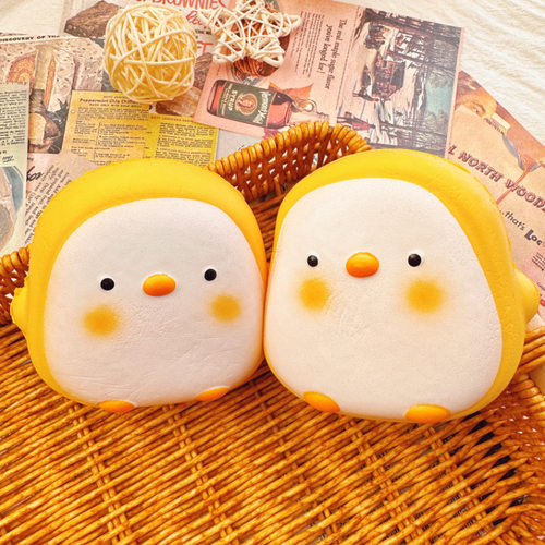 卡通小鸡食玩湿软解压慢回弹玩具网红squishy可爱减压捏捏乐玩具