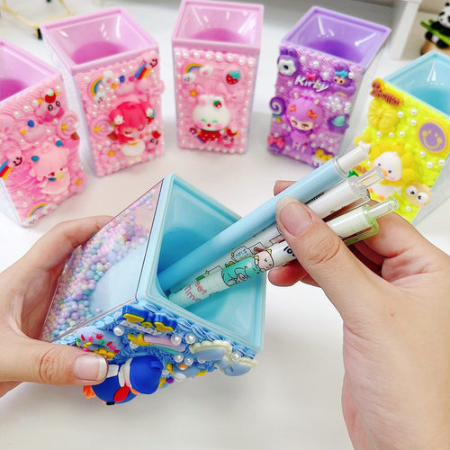 新款奶油胶笔筒diy手工制