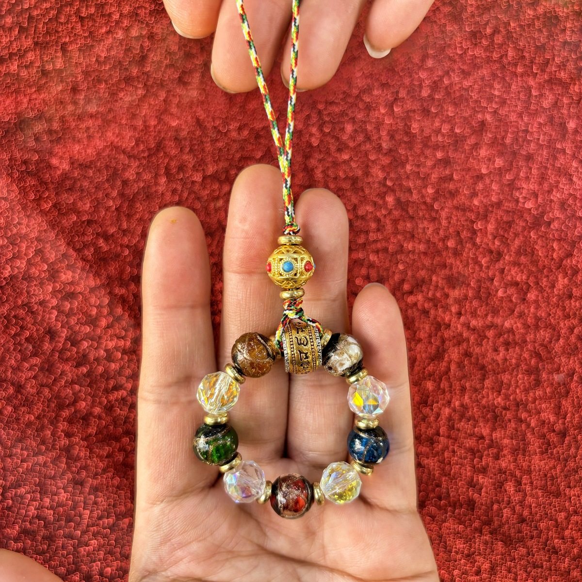 多宝五色琉璃珠吊坠手机绳手捻包包挂件钥匙扣女款吊坠男水晶,节庆用品/礼品,挂饰/生肖挂饰,淘宝优惠券,粉丝福利购,淘宝优惠卷