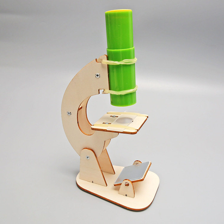 科学实验自制显微镜儿童手工拼装物理实验材料包科技小制作玩具