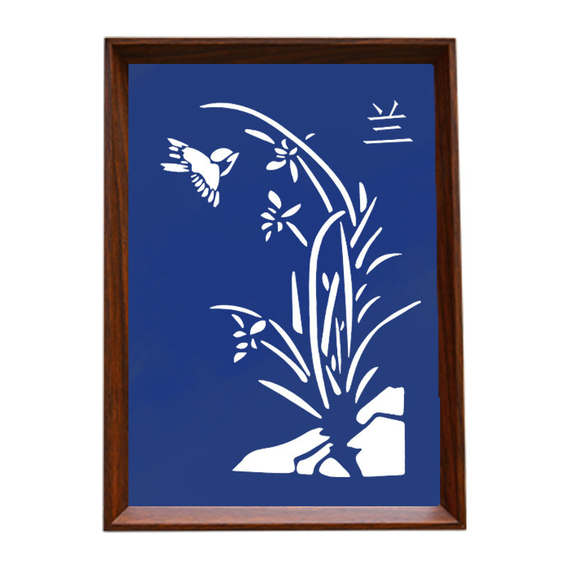 型糊染相框儿童亲子手工制作材料包蓝染印花模板防染浆型糊粉套装