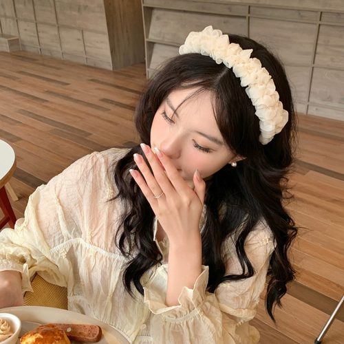 2023年新款网纱褶皱气质