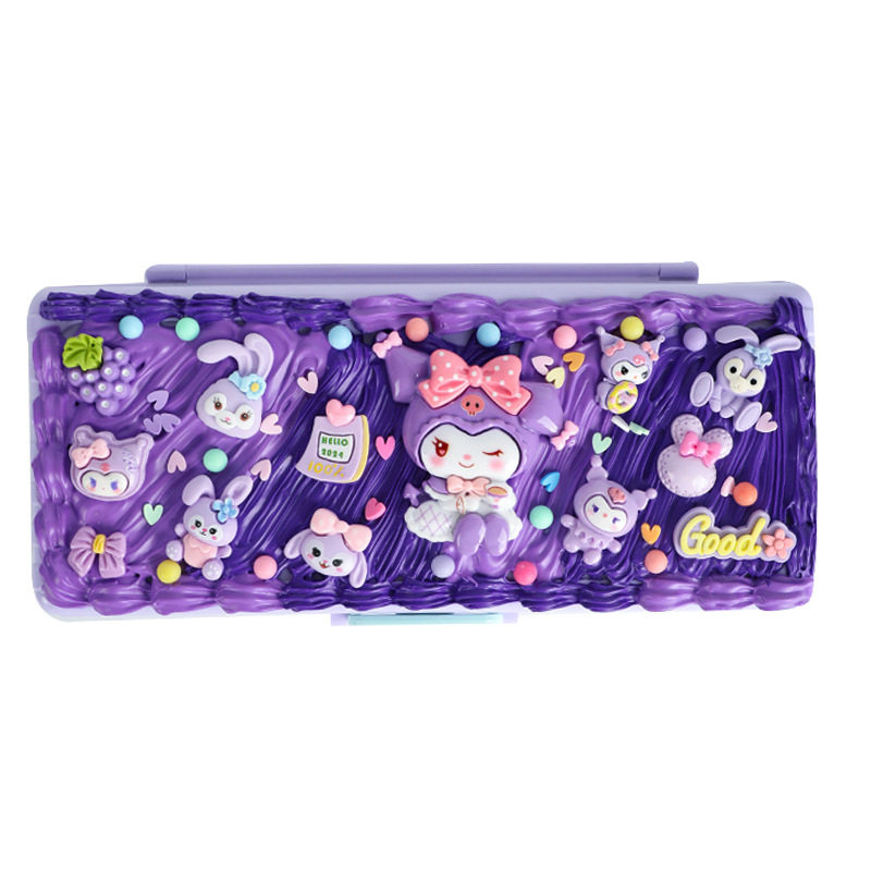 奶油胶diy带轮文具盒男女孩笔袋手工自制小学生双层卡通铅笔盒子,玩具/童车/益智/积木/模型,其他人偶玩具,淘宝优惠券,粉丝福利购,淘宝优惠卷