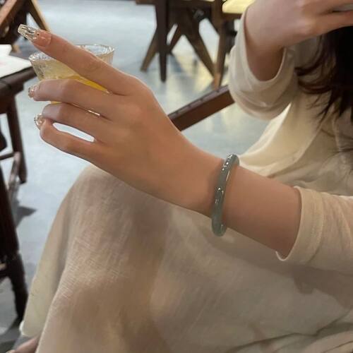新中式烟灰色古风手镯女