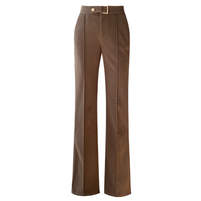 毛呢微喇裤女秋冬美拉德裤子