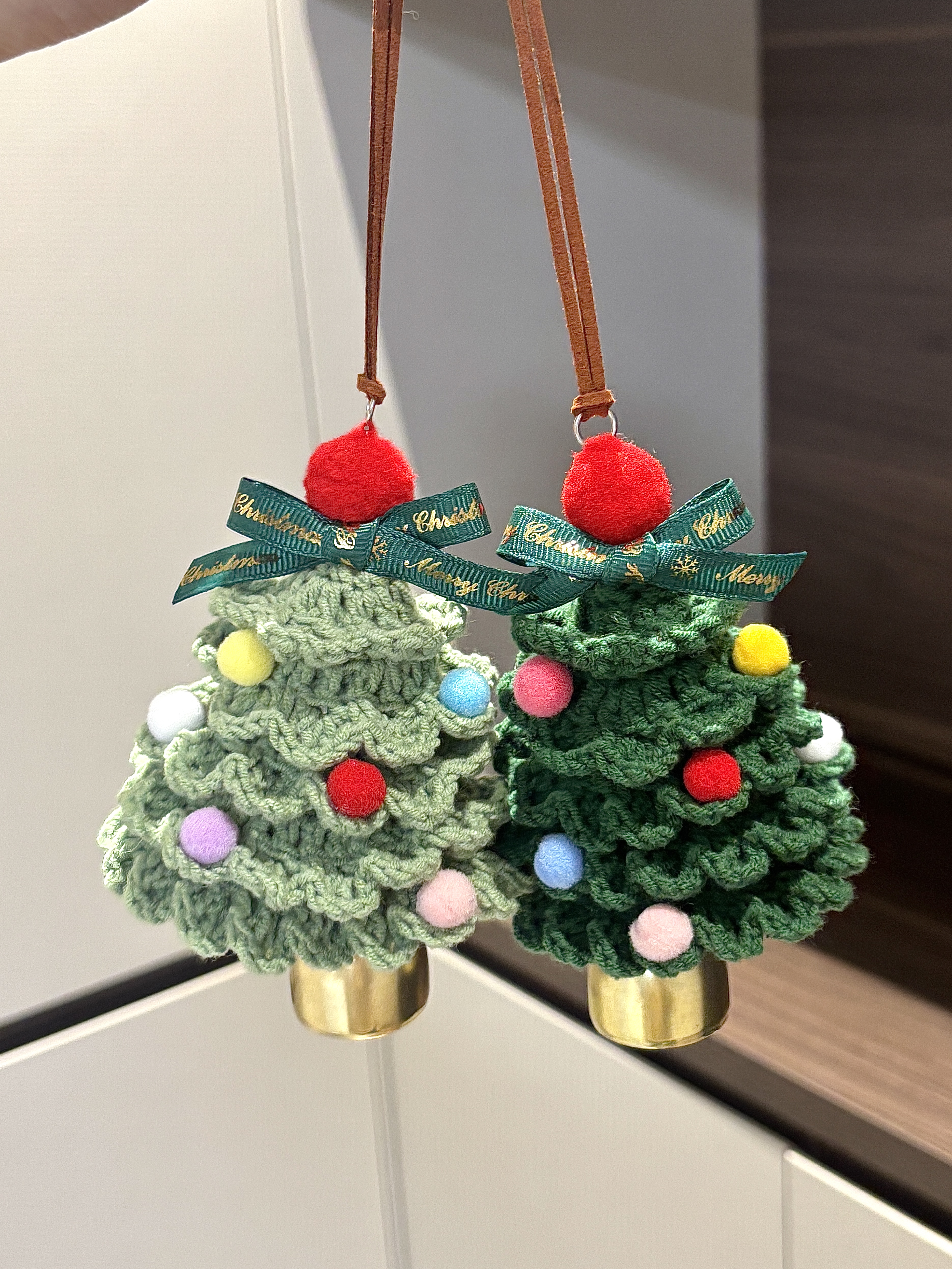 圣诞树车挂毛线背包书包挂件钩织diy材料包针织礼物手工编织装饰