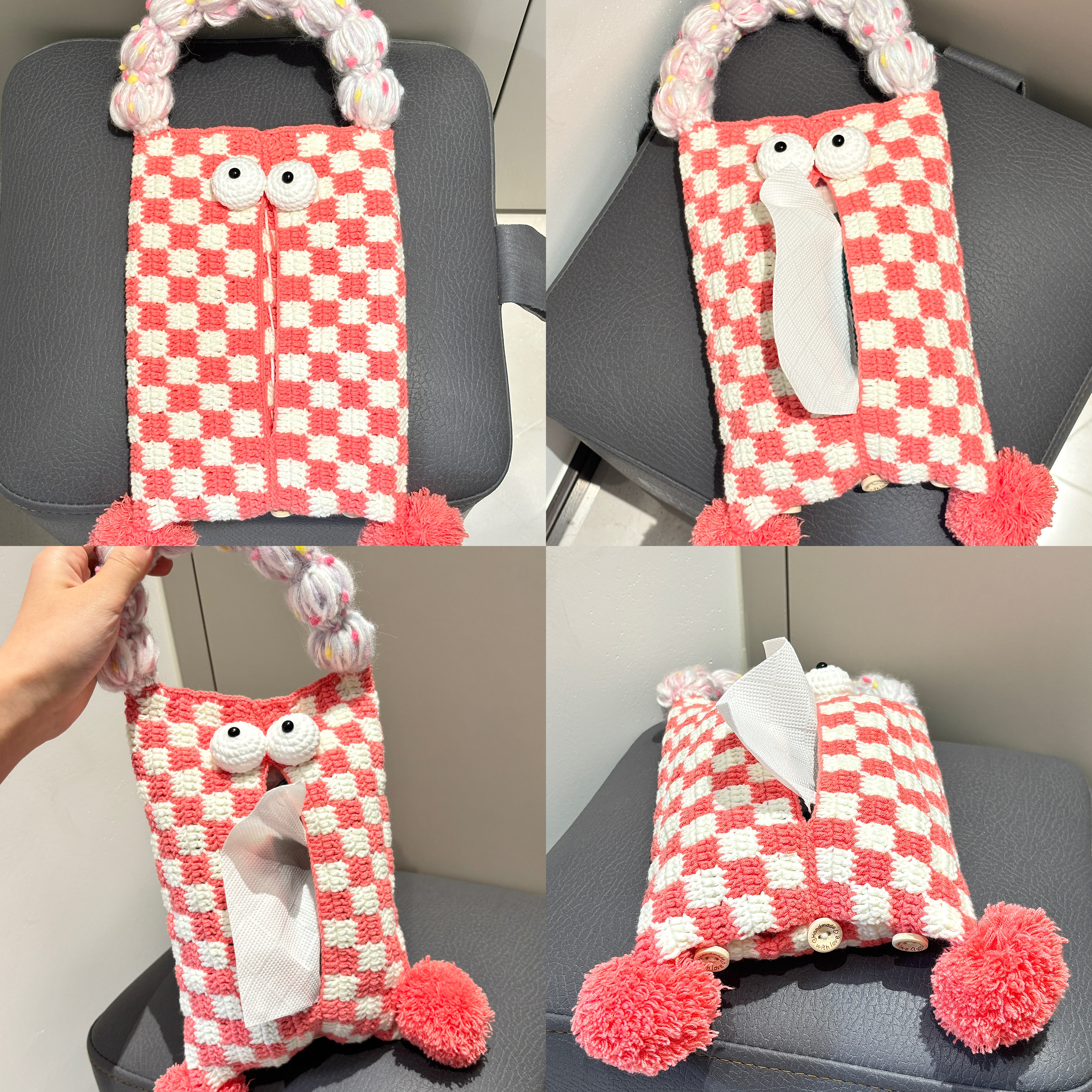 DIY手工编织毛线材料包大眼纸巾袋汽车座椅靠背车内饰品送礼物,服饰配件/皮带/帽子/围巾,DIY编织材料包,淘宝优惠券,粉丝福利购,淘宝优惠卷