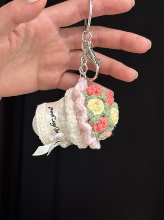 羽毛球花束diy材料挂件毛线钩针可爱闺蜜球搭礼物兰花手工羽毛球