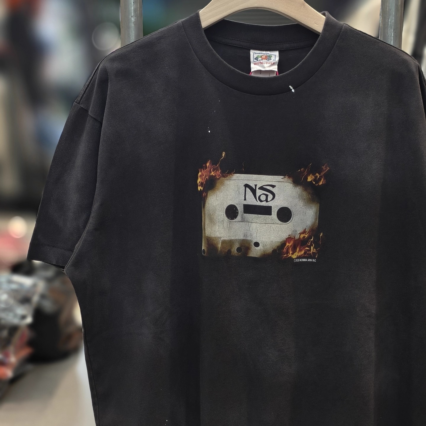 Saint Michael焚烧录音机vintage水洗复古做旧宽松VTG短袖T恤男女