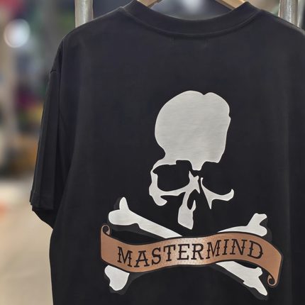 MMJ25SS骷髅飘带vintage水洗复古做旧宽松VTG短袖T恤男ins