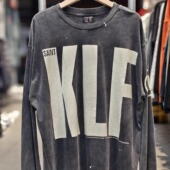 Saint 打底T恤男女ins潮 高街VTG水洗宽松长袖 Michael KLF联名美式