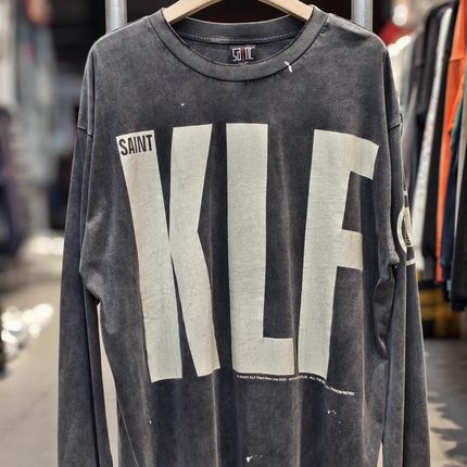 Saint Michael KLF联名美式高街VTG水洗宽松长袖打底T恤男女ins潮