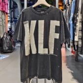 高街重磅vintage水洗复古VTG短袖 Saint Michael裂纹KLF美式 T恤男