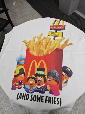 CPFM麦当劳薯条美式高街流行vintage水洗复古做旧VTG短袖T恤男女