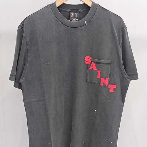 Saint Michael口袋美式高街重磅vintage水洗复古VTG短袖T恤男女潮