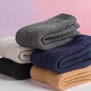 防寒防冻加绒加厚袜子男冬款 保暖中筒袜超厚女袜子东北冬天抗寒