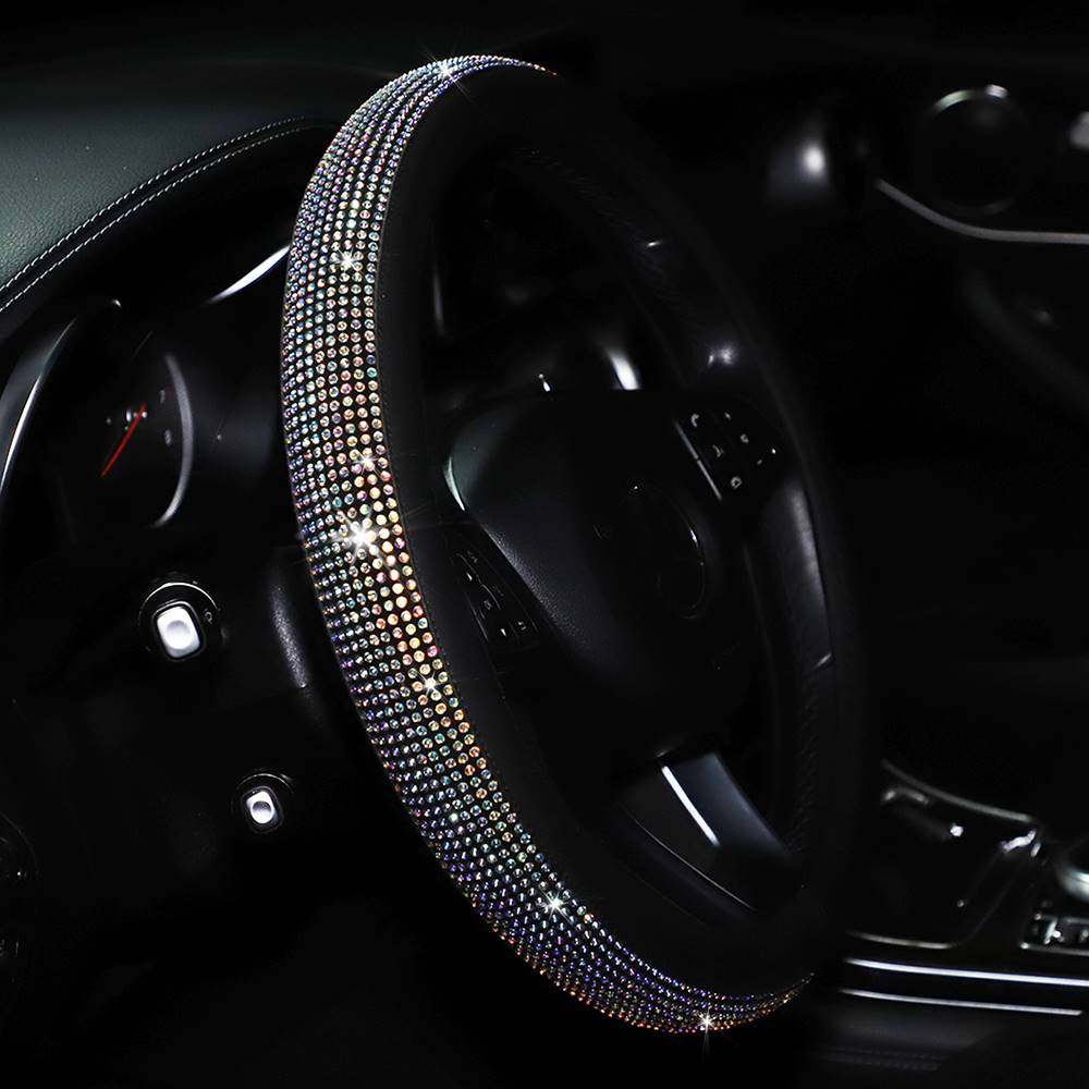新品时尚镶钻女把套适用于奔驰大众奥迪宝马四季通用汽车方向盘套