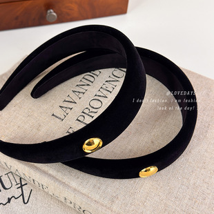 法式 发饰 复古丝绒发箍金标高级百搭ins风发卡发捆头箍女2025新款