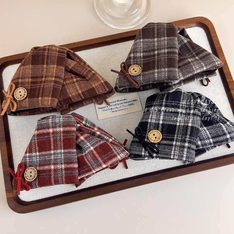 韩系ins蝴蝶结格纹抓夹女2025新款大号复古发夹后脑勺盘发鲨鱼夹