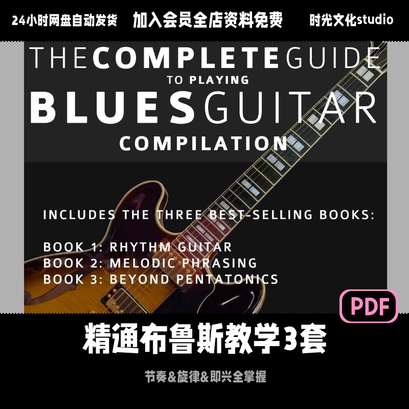 中文吉他教学精通布鲁斯3套布鲁斯电吉他进阶教程中文教程含音频