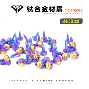 M4/5钛合金自攻丝摩托车车壳固定板牙螺丝外壳伞头自攻丝靠背固定