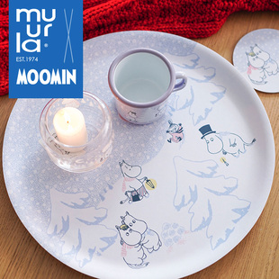 snow落雪系列搪瓷杯LED蜡烛玻璃烛台木质托盘 芬兰muurla let