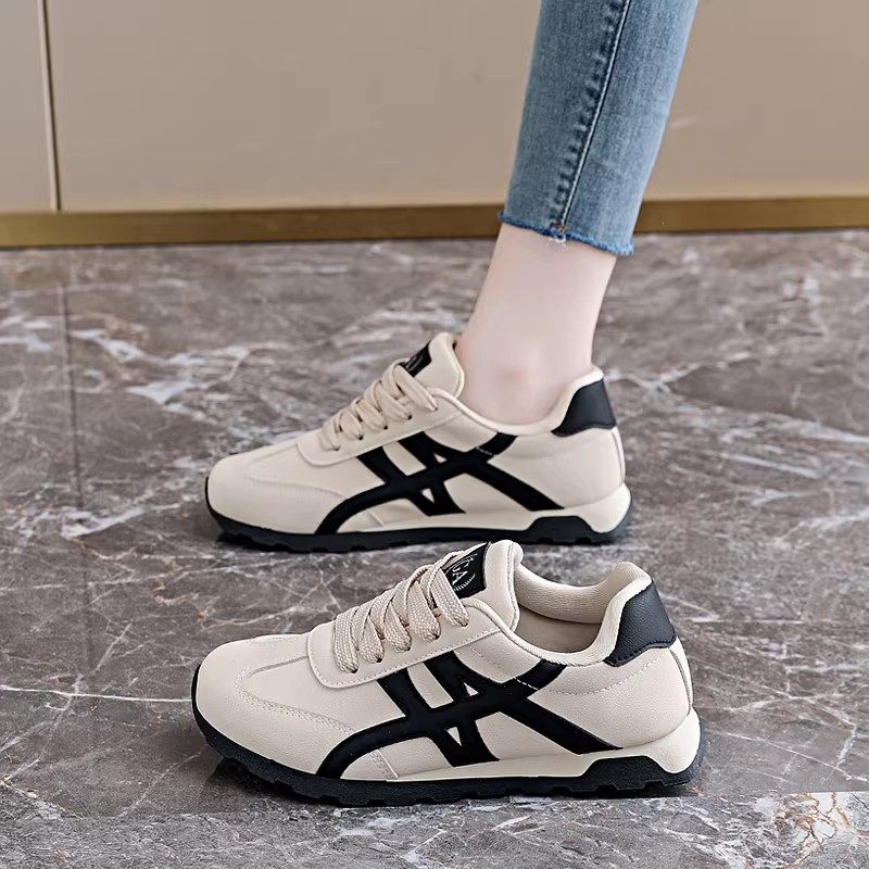 阿甘鞋女2026新款春季超轻便运动鞋皮面休闲女鞋软底不累脚德训鞋