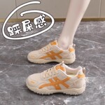 踩屎感孕妇防滑运动鞋女秋季2025年新款软底休闲鞋皮面防水旅游鞋