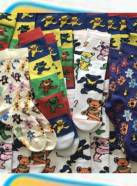 SOCK DAD 玩具熊袜子 四季款 男女滑板 袜子