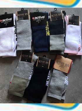 sock dad 纯色acive毛巾底长袜 滑板袜情侣男女款