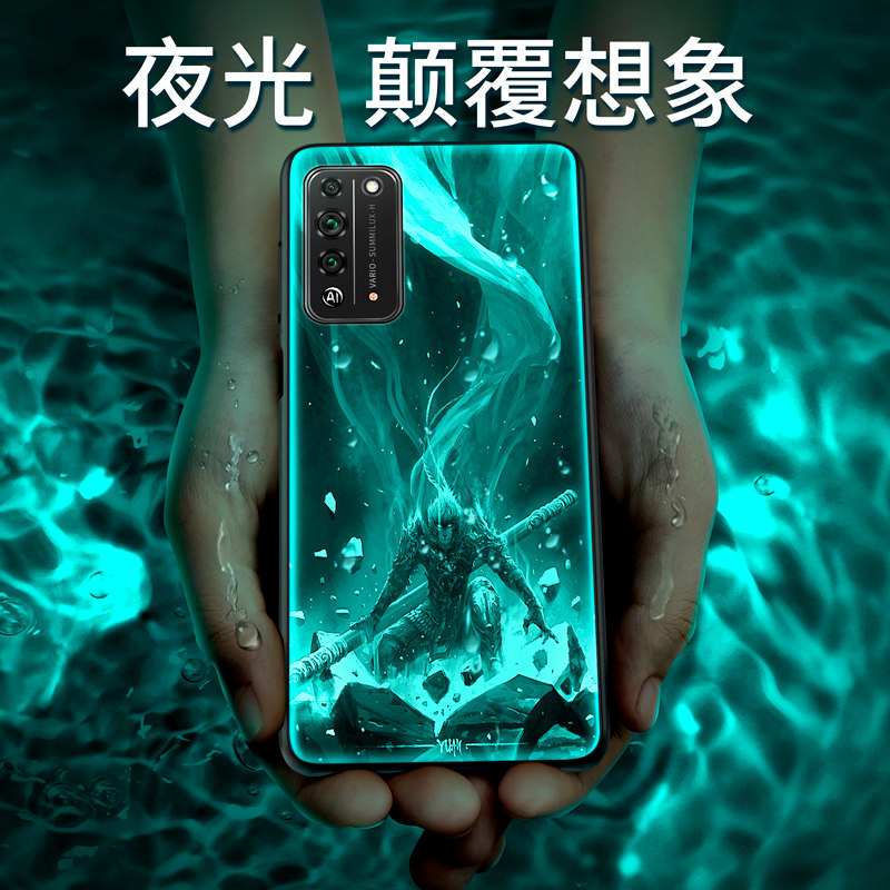 荣耀x10max手机壳夜光玻璃男华为荣耀x10硅胶全包防摔套10x适用于怎么看?