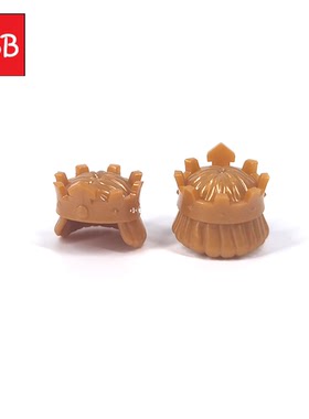 小积木颗粒中世纪皇冠18835零件国王帽子MOC人仔用品穿戴道具配件