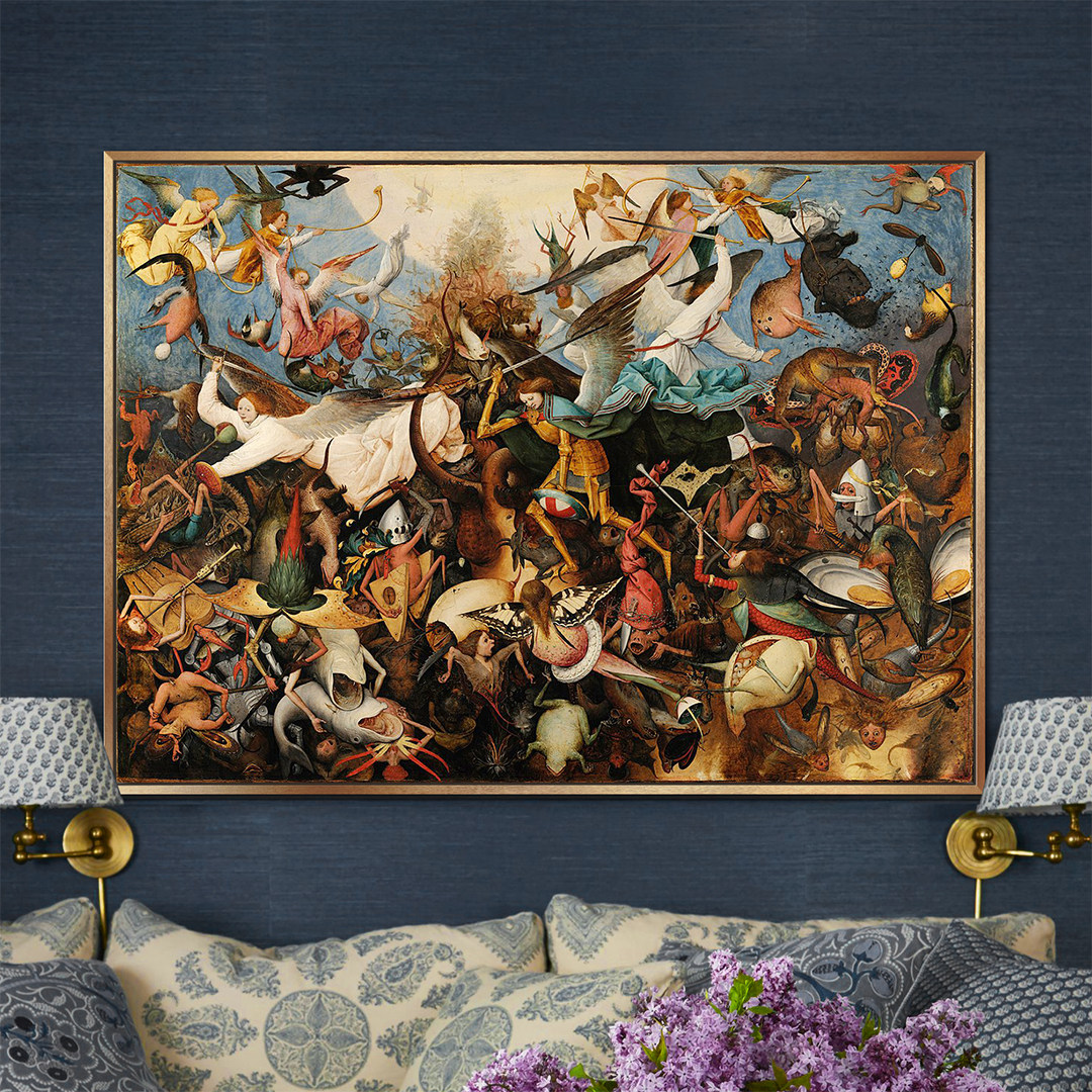 勃鲁盖尔叛逆天使堕落装饰画古典世界名画文艺小众咖啡厅轻奢简约