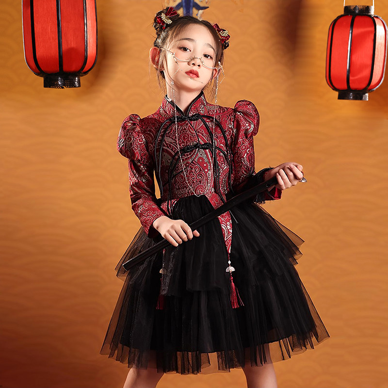 女童旗袍拜年服儿童国风新中式