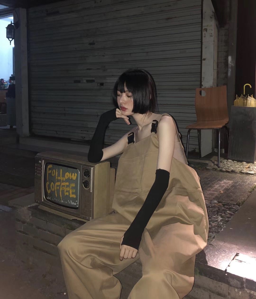 COS yohji mrachen cdg 春夏超宽松松紧束脚裤显瘦渔夫裤背带裤