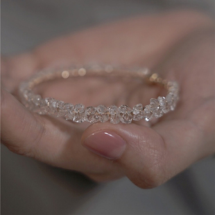 LEMON 手作赫尔基蒙闪灵钻14K包金轻奢品质手镯手链 小众客定款